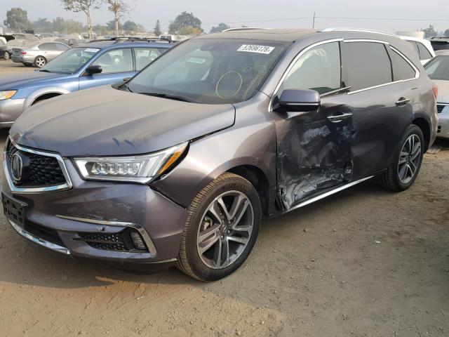 5FRYD4H8XHB014587 - 2017 ACURA MDX ADVANC CHARCOAL photo 2