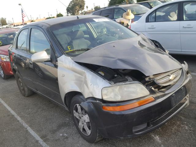 KL1TD56696B649908 - 2006 CHEVROLET AVEO BASE Қара фото 1