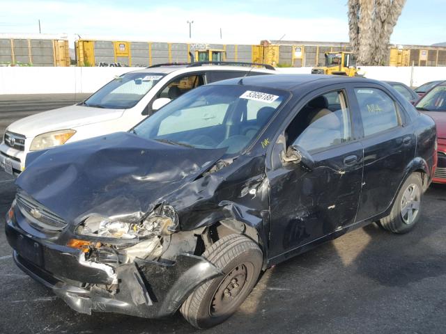 KL1TD56696B649908 - 2006 CHEVROLET AVEO BASE Қара фото 2
