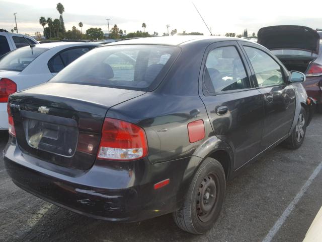 KL1TD56696B649908 - 2006 CHEVROLET AVEO BASE Қара фото 4