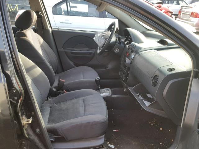 KL1TD56696B649908 - 2006 CHEVROLET AVEO BASE Қара фото 5