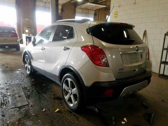 KL4CJCSBXEB686242 - 2014 BUICK ENCORE SILVER photo 3