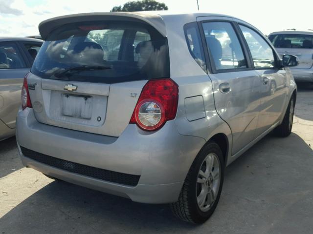 KL1TG66E29B305331 - 2009 CHEVROLET AVEO LT SILVER photo 4