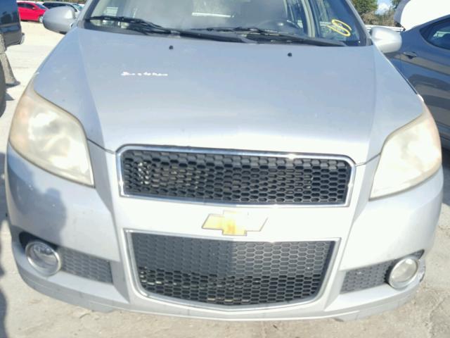 KL1TG66E29B305331 - 2009 CHEVROLET AVEO LT SILVER photo 9