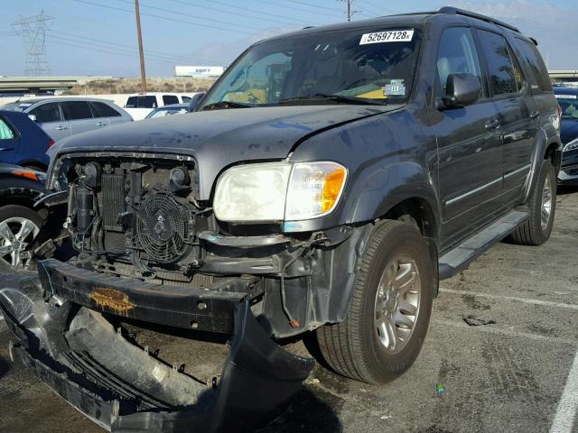 5TDZT38A36S275784 - 2006 TOYOTA SEQUOIA LI CHARCOAL photo 2