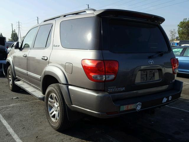 5TDZT38A36S275784 - 2006 TOYOTA SEQUOIA LI CHARCOAL photo 3