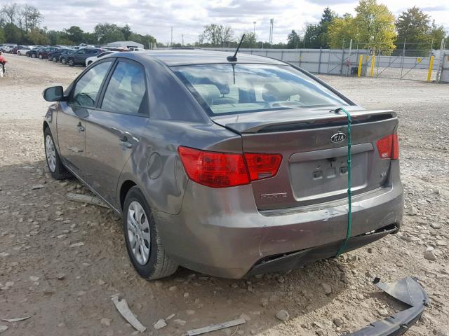 KNAFU4A24A5880689 - 2010 KIA FORTE EX GRAY photo 3