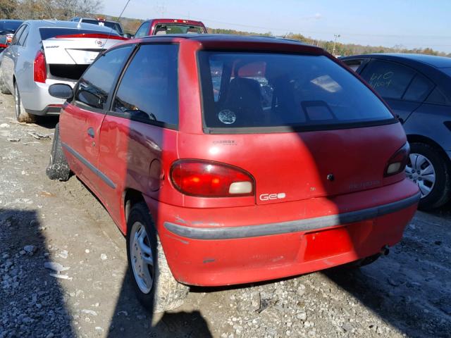 2C1MR2293V6708138 - 1997 GEO METRO LSI RED photo 3