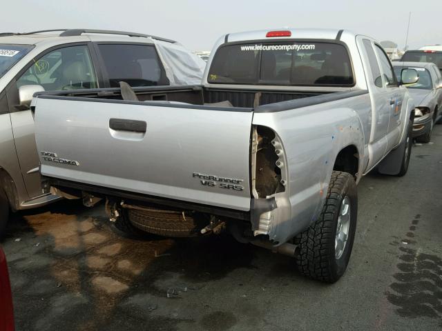 5TETU4GN4AZ683283 - 2010 TOYOTA TACOMA PRE SILVER photo 4