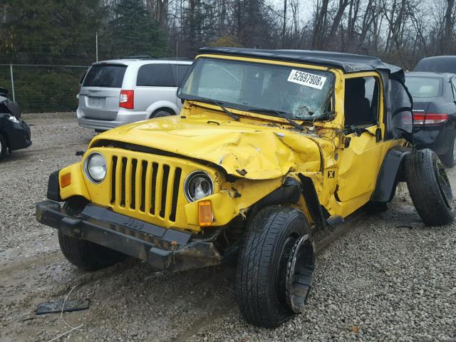 1J4FA39S04P793059 - 2004 JEEP WRANGLER X YELLOW photo 2