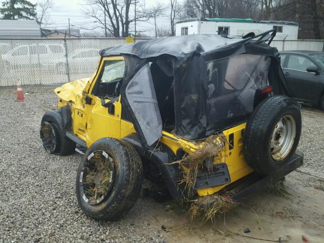 1J4FA39S04P793059 - 2004 JEEP WRANGLER X YELLOW photo 3