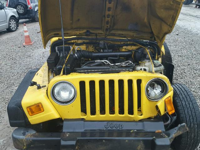 1J4FA39S04P793059 - 2004 JEEP WRANGLER X YELLOW photo 7