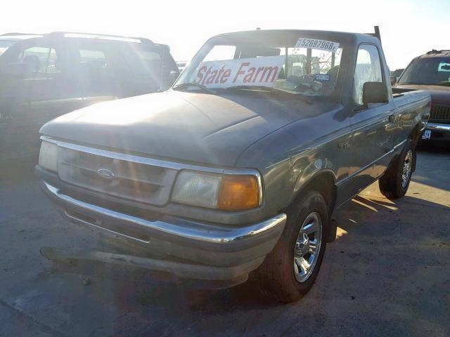 1FTCR10A1VPB12743 - 1997 FORD RANGER TEAL photo 2