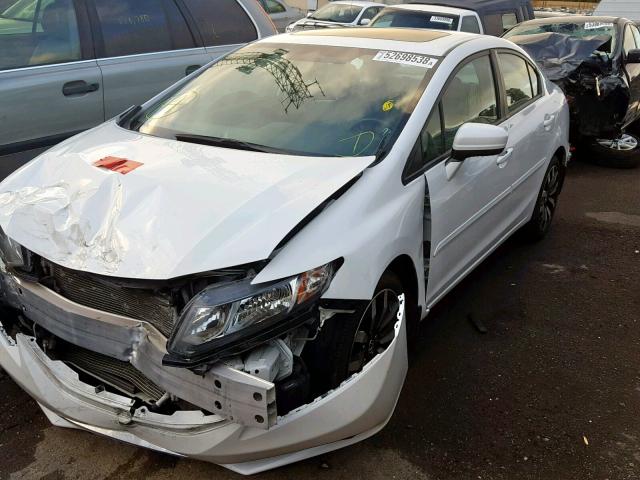 19XFB2F9XEE219312 - 2014 HONDA CIVIC EXL WHITE photo 2