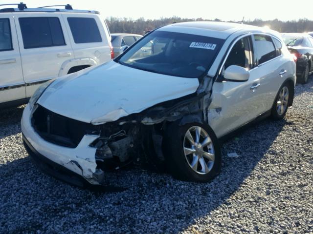 JNKAJ09F58M353331 - 2008 INFINITI EX35 BASE WHITE photo 2