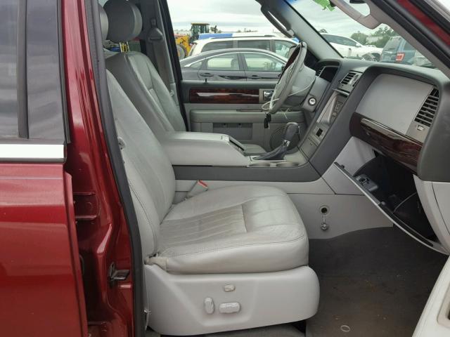 5LMFU27R44LJ16653 - 2004 LINCOLN NAVIGATOR 勃艮第红 照片 5