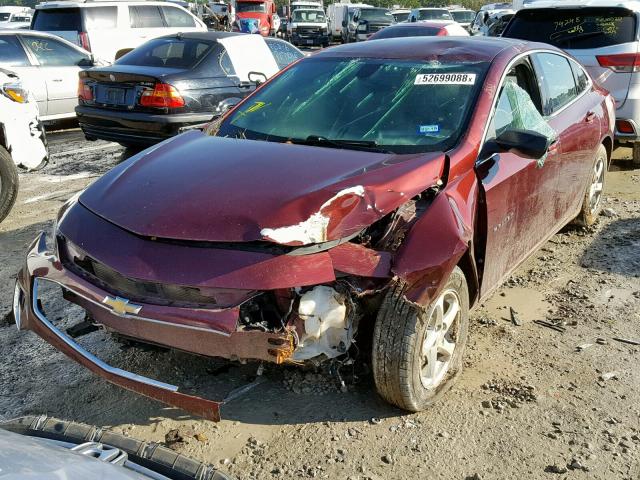 1G1ZB5ST9GF240797 - 2016 CHEVROLET MALIBU LS ბურგუნდია ფოტო 2