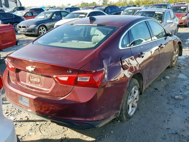 1G1ZB5ST9GF240797 - 2016 CHEVROLET MALIBU LS ბურგუნდია ფოტო 4