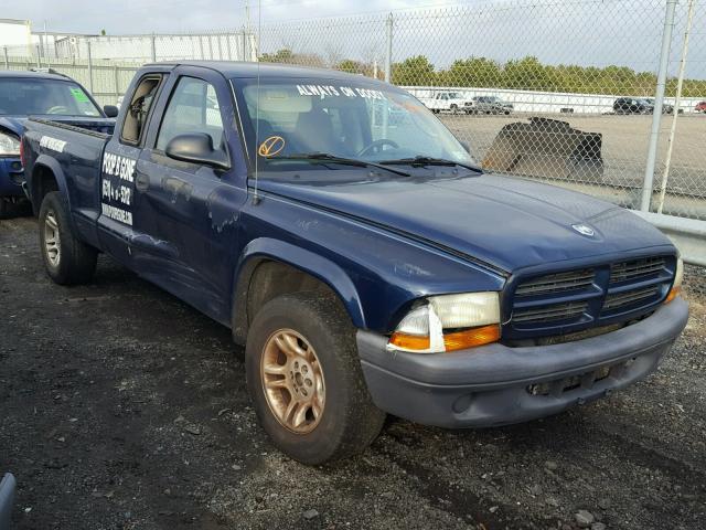 1D7GL12XX3S105377 - 2003 DODGE DAKOTA SXT BLUE photo 1