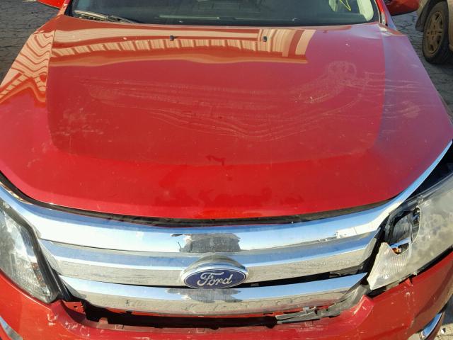 3FAHP0KC9AR192855 - 2010 FORD FUSION SPO RED photo 7