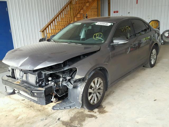 1VWAH7A35CC087912 - 2012 VOLKSWAGEN PASSAT S GRAY photo 2