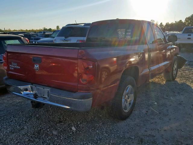 1D7HE42K96S575453 - 2006 DODGE DAKOTA SLT MAROON photo 4