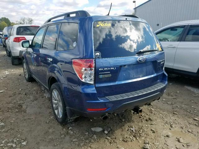 JF2SHAEC8BH760208 - 2011 SUBARU FORESTER L BLUE photo 3