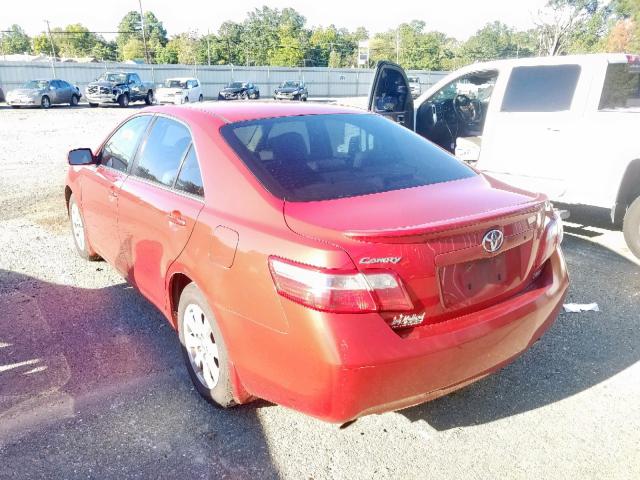 4T1BK46K77U021512 - 2007 TOYOTA CAMRY LE RED photo 3