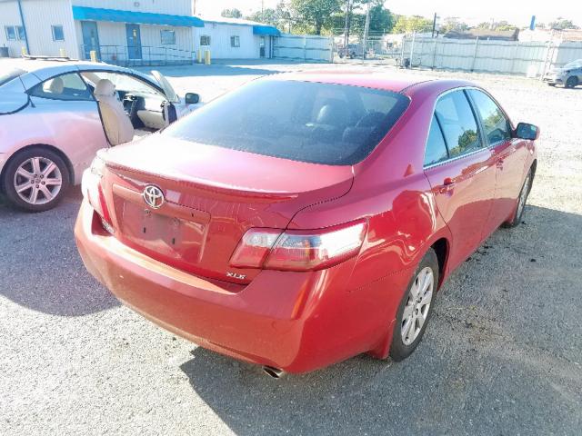 4T1BK46K77U021512 - 2007 TOYOTA CAMRY LE RED photo 4