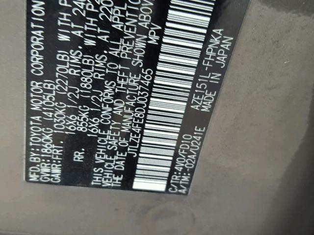 JTLZE4FE8DJ037465 - 2013 TOYOTA SCION XB Сұр фото 10