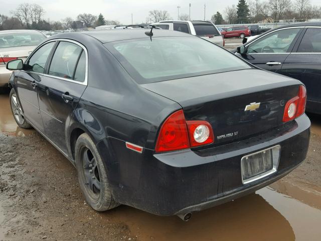1G1ZC5EB3AF130044 - 2010 CHEVROLET MALIBU 1LT BLACK photo 3