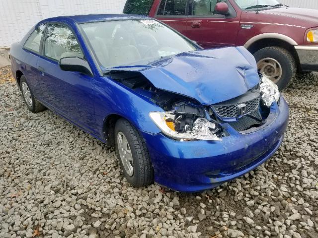 1HGEM221X4L022850 - 2004 HONDA CIVIC DX V BLUE photo 1