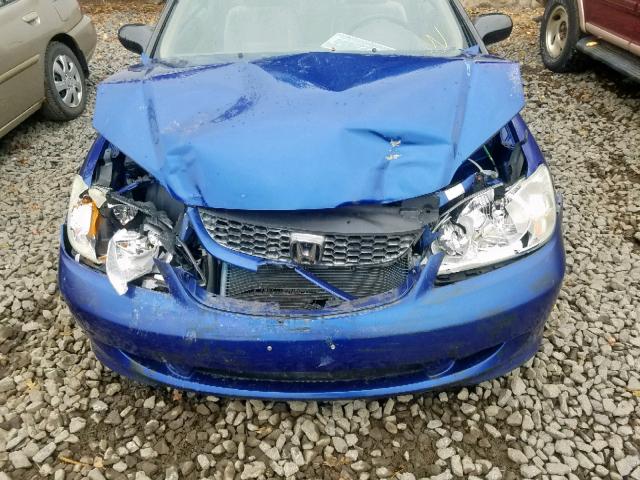 1HGEM221X4L022850 - 2004 HONDA CIVIC DX V BLUE photo 7