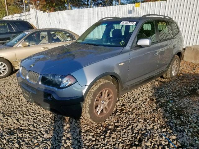 WBXPA73485WC46940 - 2005 BMW X3 2.5I GRAY photo 2