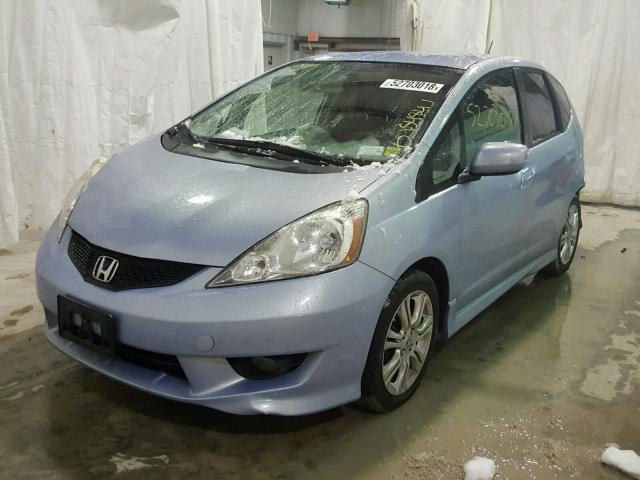 JHMGE88439S034133 - 2009 HONDA FIT SPORT BLUE photo 2