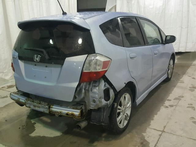 JHMGE88439S034133 - 2009 HONDA FIT SPORT BLUE photo 4