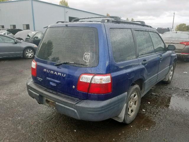 JF1SF63591H745291 - 2001 SUBARU FORESTER L BLUE photo 4