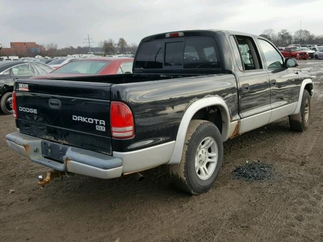 1D7HL48X03S340122 - 2003 DODGE DAKOTA QUA BLACK photo 4