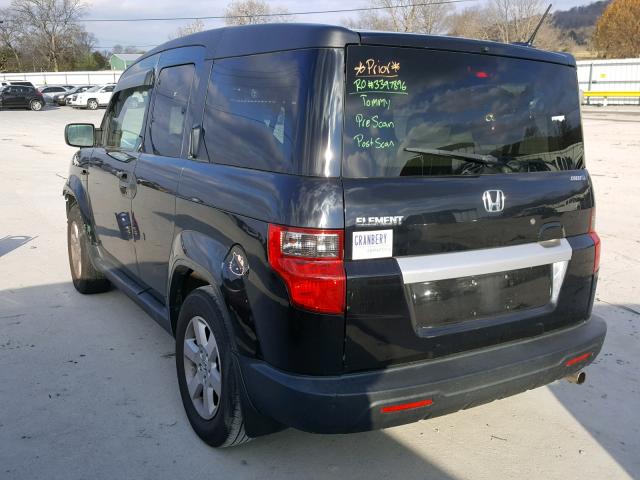 5J6YH1H72AL002880 - 2010 HONDA ELEMENT EX BLACK photo 3