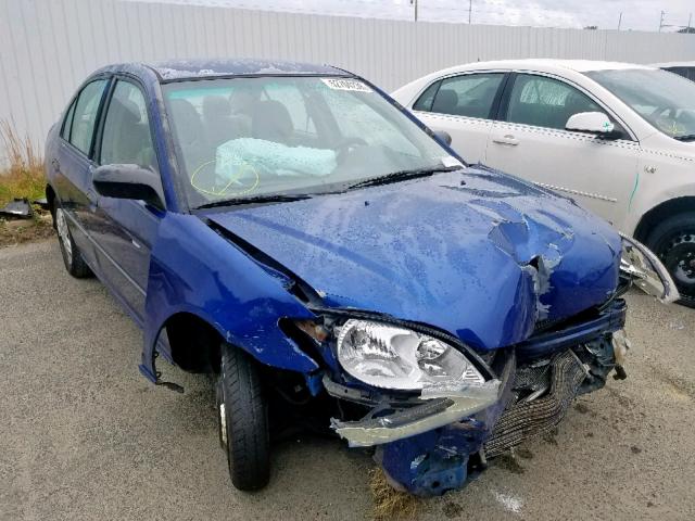 2HGES16315H513690 - 2005 HONDA CIVIC DX V BLUE photo 1