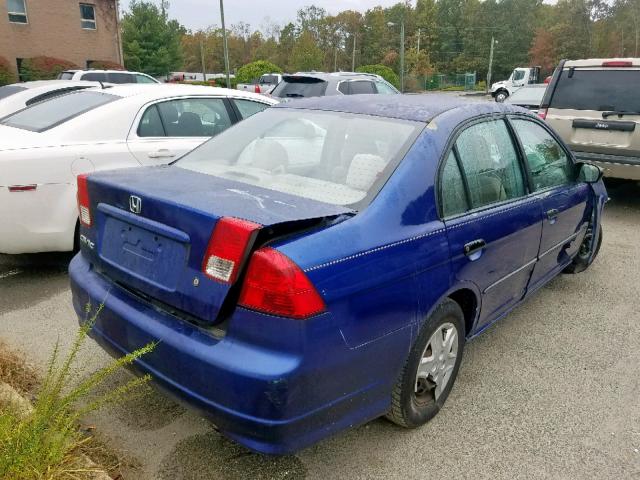 2HGES16315H513690 - 2005 HONDA CIVIC DX V BLUE photo 4