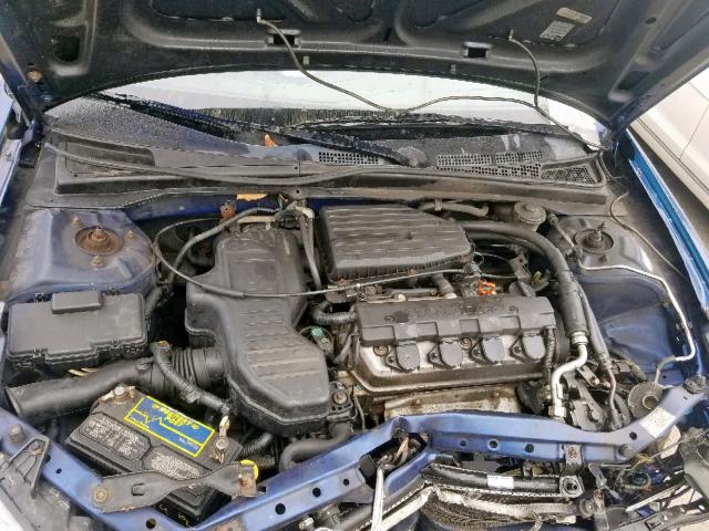 2HGES16315H513690 - 2005 HONDA CIVIC DX V BLUE photo 7