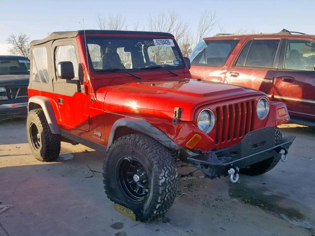 1J4FA29S85P381192 - 2005 JEEP WRANGLER / RED photo 1