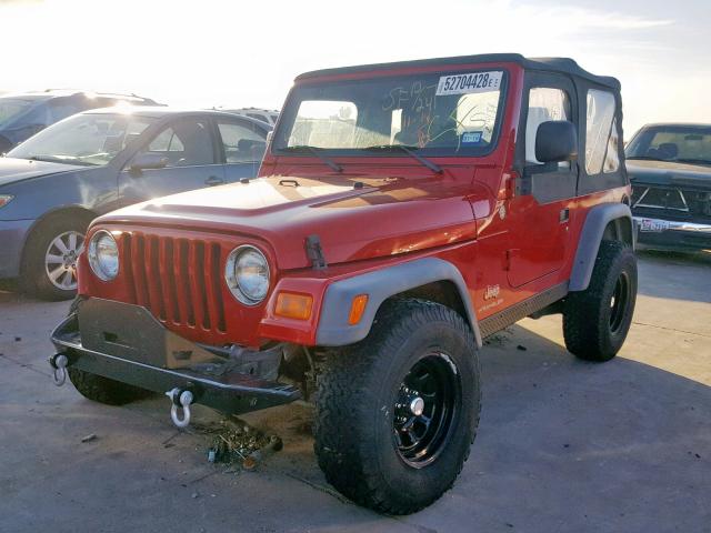 1J4FA29S85P381192 - 2005 JEEP WRANGLER / RED photo 2