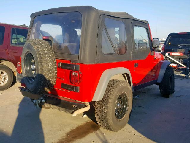 1J4FA29S85P381192 - 2005 JEEP WRANGLER / RED photo 4