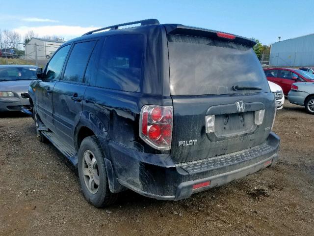 5FNYF18308B026004 - 2008 HONDA PILOT SE BLACK photo 3