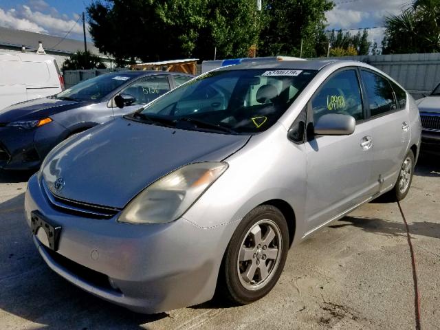 JTDKB20U957056261 - 2005 TOYOTA PRIUS SILVER photo 2