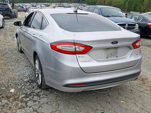 3FA6P0HRXDR160925 - 2013 FORD FUSION SE SILVER photo 3