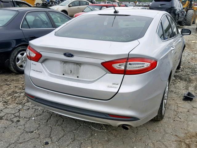 3FA6P0HRXDR160925 - 2013 FORD FUSION SE SILVER photo 4