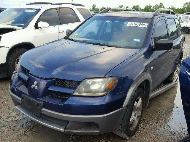 JA4LX31G73U064419 - 2003 MITSUBISHI OUTLANDER BLUE photo 2